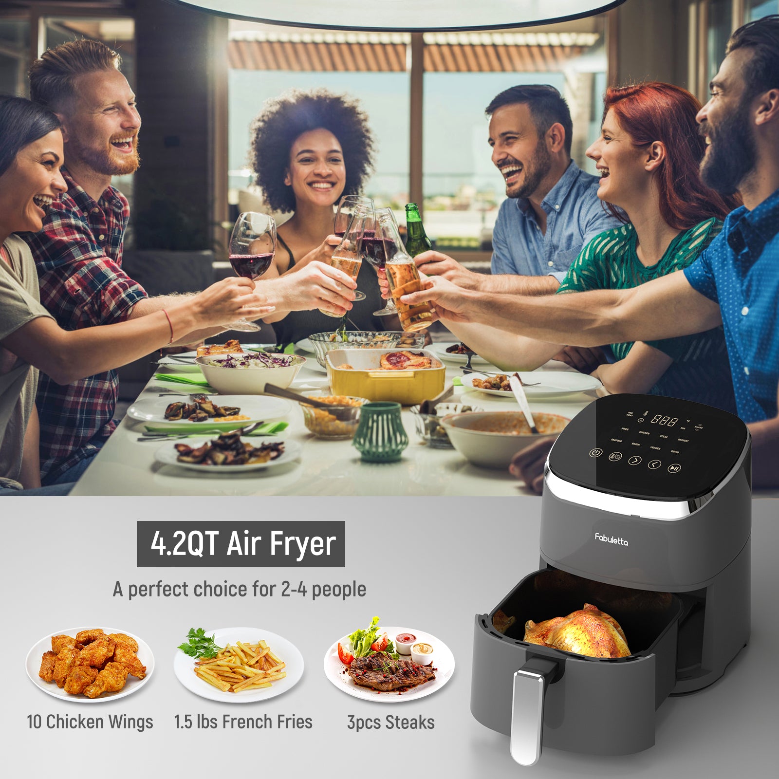 COSORI Smart Air Fryer 4 Qt with 7 Cooking France